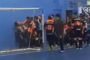 ncidentes en un partido de futsal entre Campolter y Rosario en Río Grande