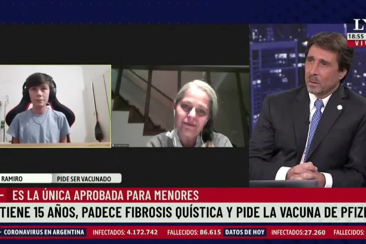 “Necesito la vacuna de Pfizer”: el desesperado pedido de un chico con fibrosis quística