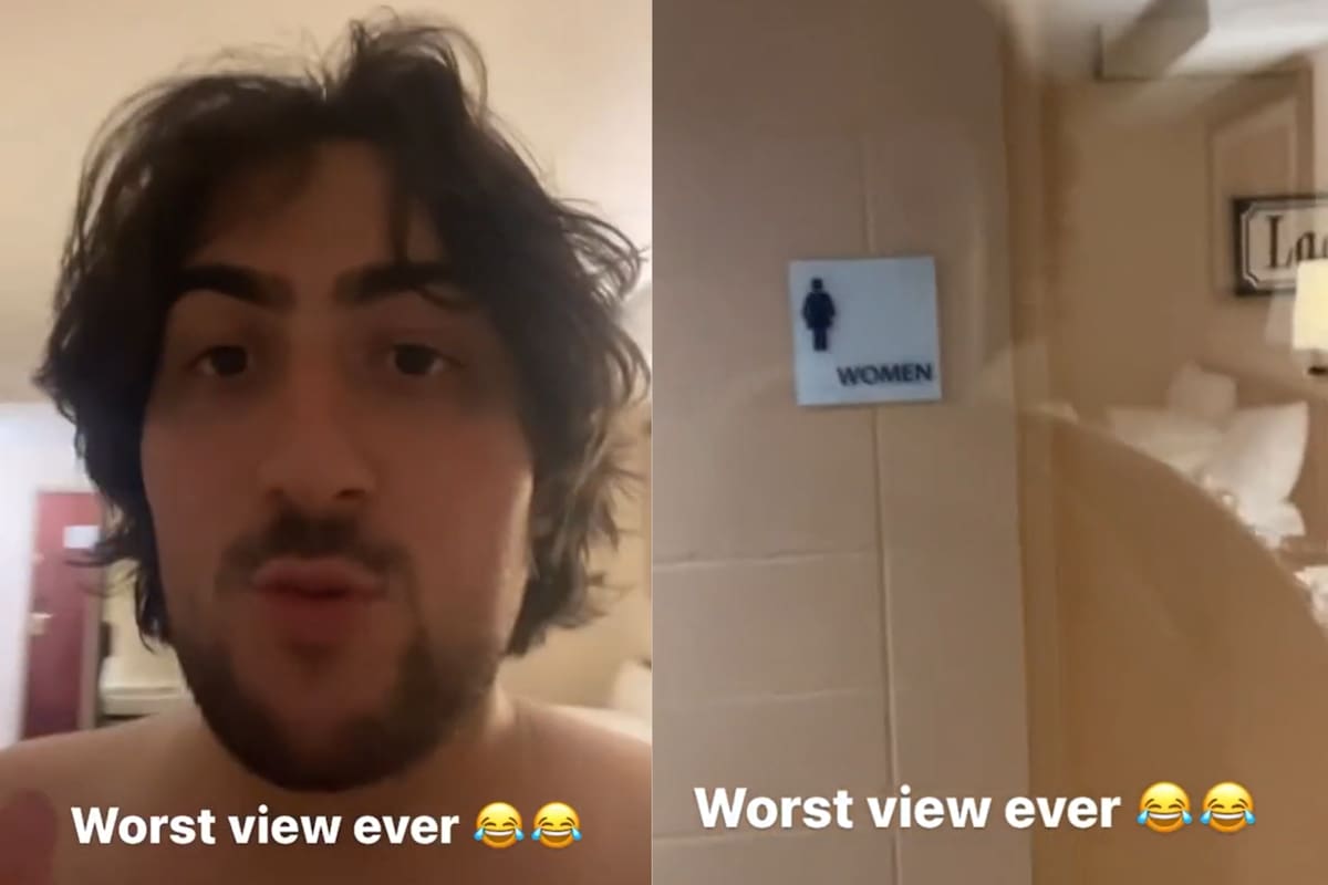 Neema Naz quiso que el sol entrara por la ventana de su habitación de hotel, pero se encontró algo inesperado.