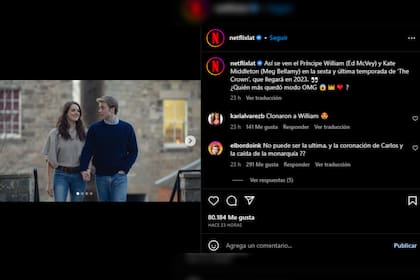 Neflix adelantó cómo será la última temporada de la serie sobre la familia real británica (Foto Instagram @netflixlat)