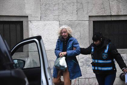 Nélida Agustina Bisio, al término de su declaración en el juzgado federal de La Plata
