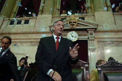 Néstor Kirchner inaugura las sesiones legislativas , el 1 de marzo de 2007