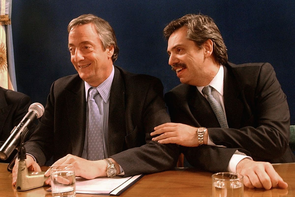 Nestor Kirchner y Alberto Fernández en septiembre de 2003