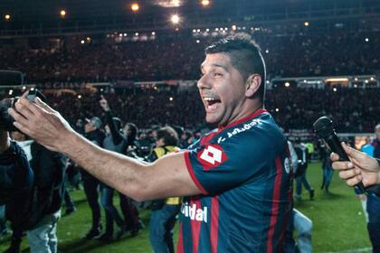 Néstor Ortigoza tras ganar la Copa Libertadores 2014, allí se convirtió en ídolo de San Lorenzo