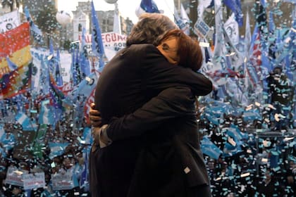 Néstor y Cristina Kirchner en 2008, en un acto en pleno conflicto con el campo