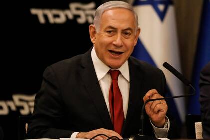 Netanyahu se reunió ayer con sus partidarios en Jerusalén