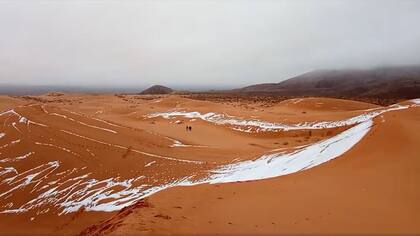 Nevó en el desierto del Sahara por tercera vez en casi 40 años