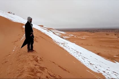 Nevó en el desierto del Sahara por tercera vez en casi 40 años