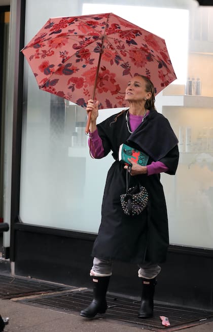 Sarah Jessica Parker es vista en el set de "And Just Like That..." el 23 de enero de 2023 en la ciudad de Nueva York.