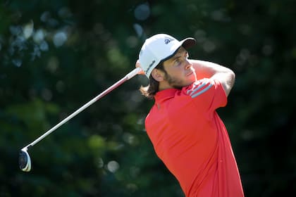 NEWPORT, WALES - JULY 04: Footballer Gareth Bale takes a shot during the annual Celebrity Cup golf tournament at Celtic Manor Resort on July 4, 2015 in Newport, Wales. The Celebrity Cup sees celebrities from England, Wales, Ireland and Scotland competing against each other. (Photo by Matthew Horwood/Getty Images)