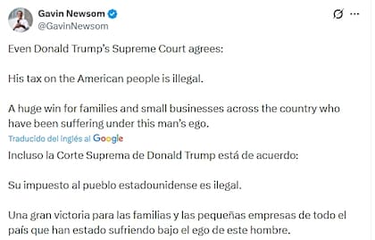 Newsom calificó el fallo de la Corte como "una gran victoria"