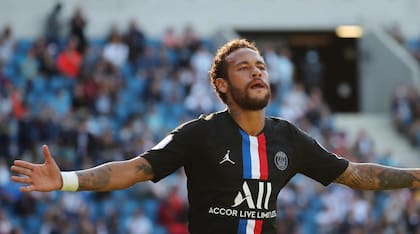 La celebración de Neymar ante Le Havre