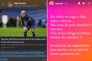Neymar desmiente la pelea con Donnarumma.