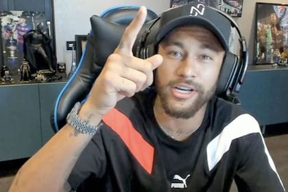 Neymar durante una de sus transmisiones por Twitch