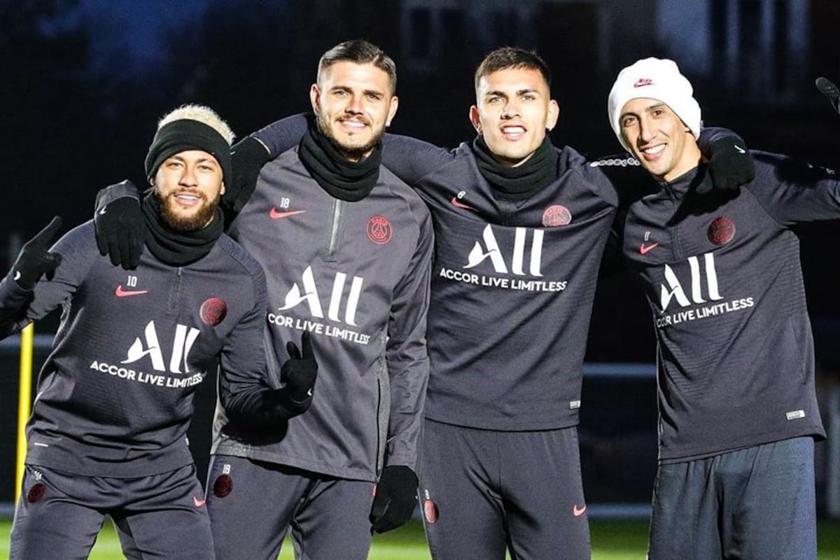 Neymar, Icardi, Paredes y Neymar, grandes amigos del PSG. Crédito: Instagram