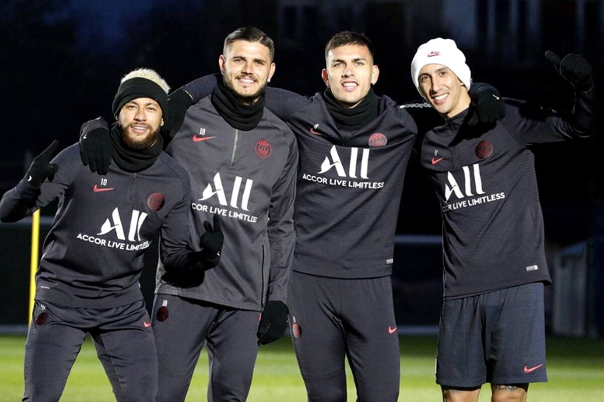 Neymar, Mauro Icardi, Leandro Paredes y Ángel Di María: las ilusiones del brasileño y los tres argentinos en la última práctica de PSG para la final de la Champions League frente a Bayern