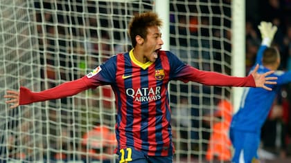 El grito de gol de Neymar, que brilló al lado de Messi y Suárez en una delantera inolvidable