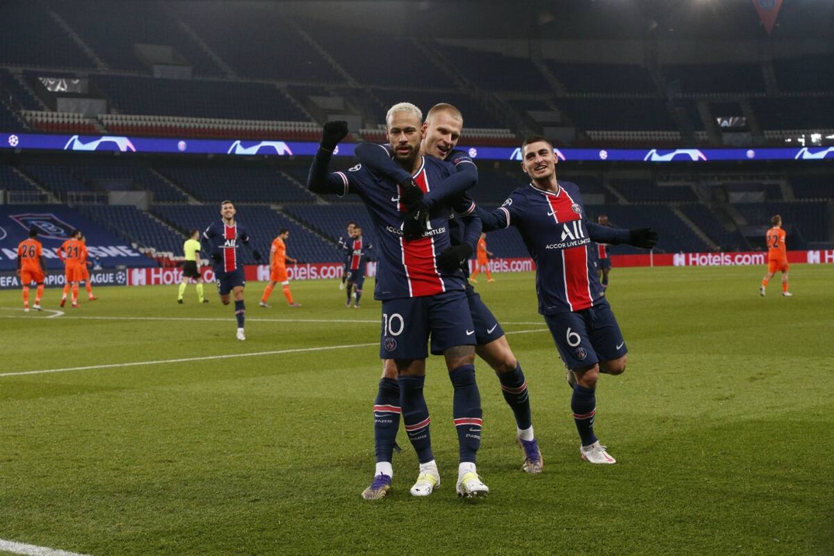 Neymar tuvo un partido brillante y fue autor de un hat-Trick. PSG se metió en los octavos de final de la Champions league