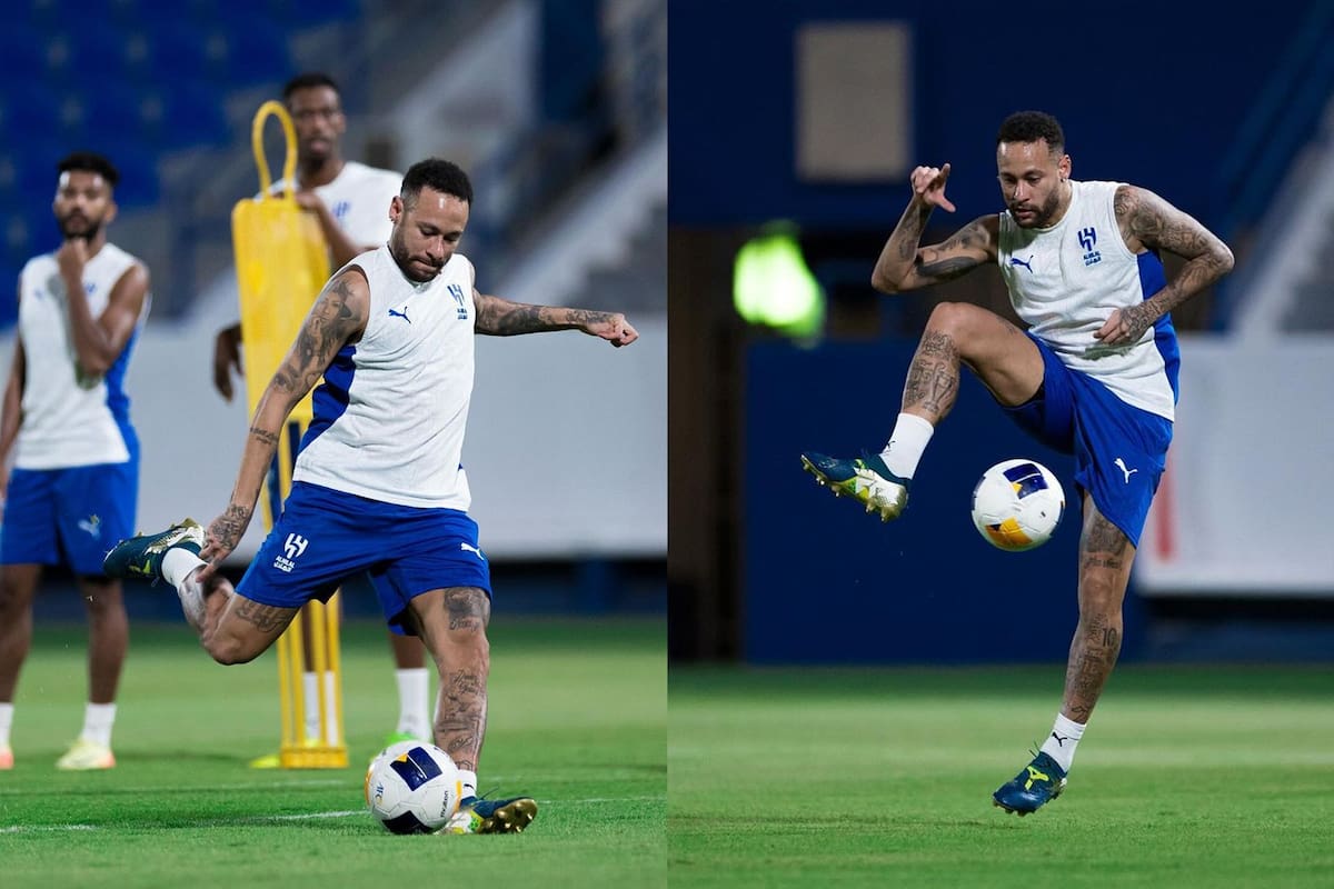 Neymar vuelve a ser feliz con una pelota de fútbol (Instagram @alhilal)