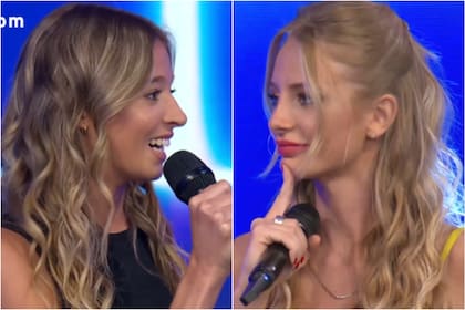 Ni Valentina ni Francesca pudieron descifrar la identidad del personaje que el participante pretendió imitar (Crédito: Captura de video eltrece)