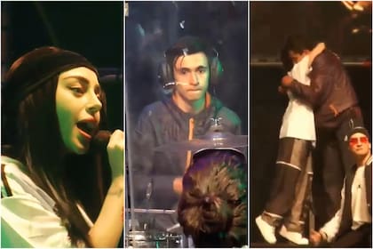 Nicki Nicole le cumplió el sueño a un fan: lo dejó tocar la batería en una canción y lo felicitó por su performance (Foto: Captura de video)