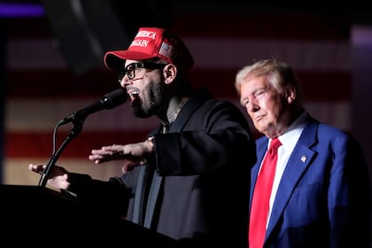 Nicky Jam se hizo presente en un evento de campaña en el World Market Center, el viernes 13 de septiembre de 2024, en Las Vegas