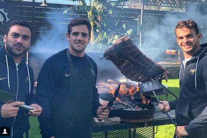Nico Sánchez y un asado en Los Pumas