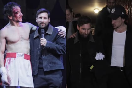 Nico Vázquez mostró el detrás de escena de la visita de Messi al Lola Membrives para ver Rocky (Foto: Instagram @nicovazquezok)