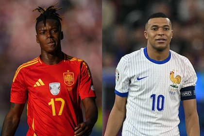 Nico Williams y Kylian Mbappé son los jugadores más rápidos de España y Francia, respectivamente, y los dueños del contraataque