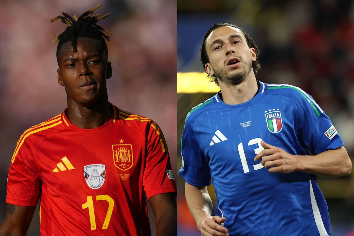 Nico Williams y Matteo Darmian cuentan con chances de ser titulares en el enfrentamiento de este jueves entre España e Italia