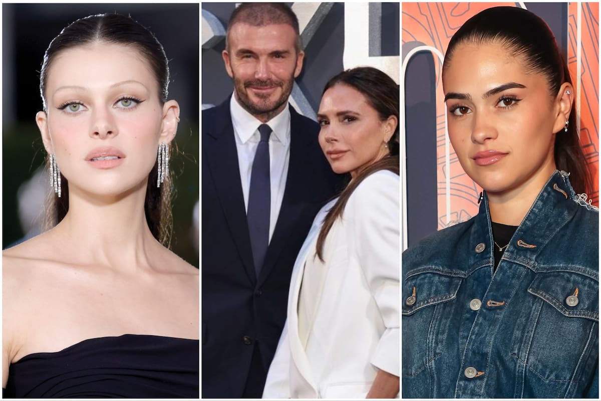 Nicola Peltz, David y Victoria Beckham y Kim Turnbull