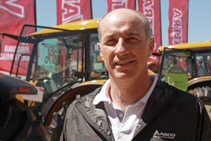 Nicolás Ballestrero, gerente general de Agco, en el stand del grupo en Expoagro