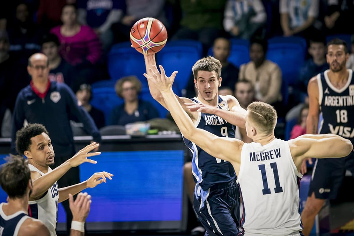 Nicolás Brussino tuvo una buena tarea ante los Estados Unidos y es una pieza importante de cara a China