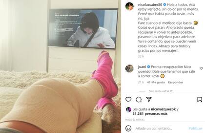 Nicolás Cabré compartió con sus seguidores de Instagram su estado de salud.