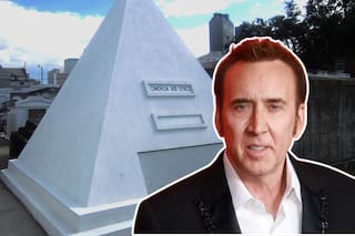 Nicolas Cage compró un mausoleo con forma de pirámide de casi tres metros y sus fans lo llenaron de besos