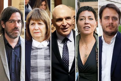 Nicolás Del Caño, Patricia Bullrich, José Luis Espert, Mayra Mendoza y Hernán Reyes