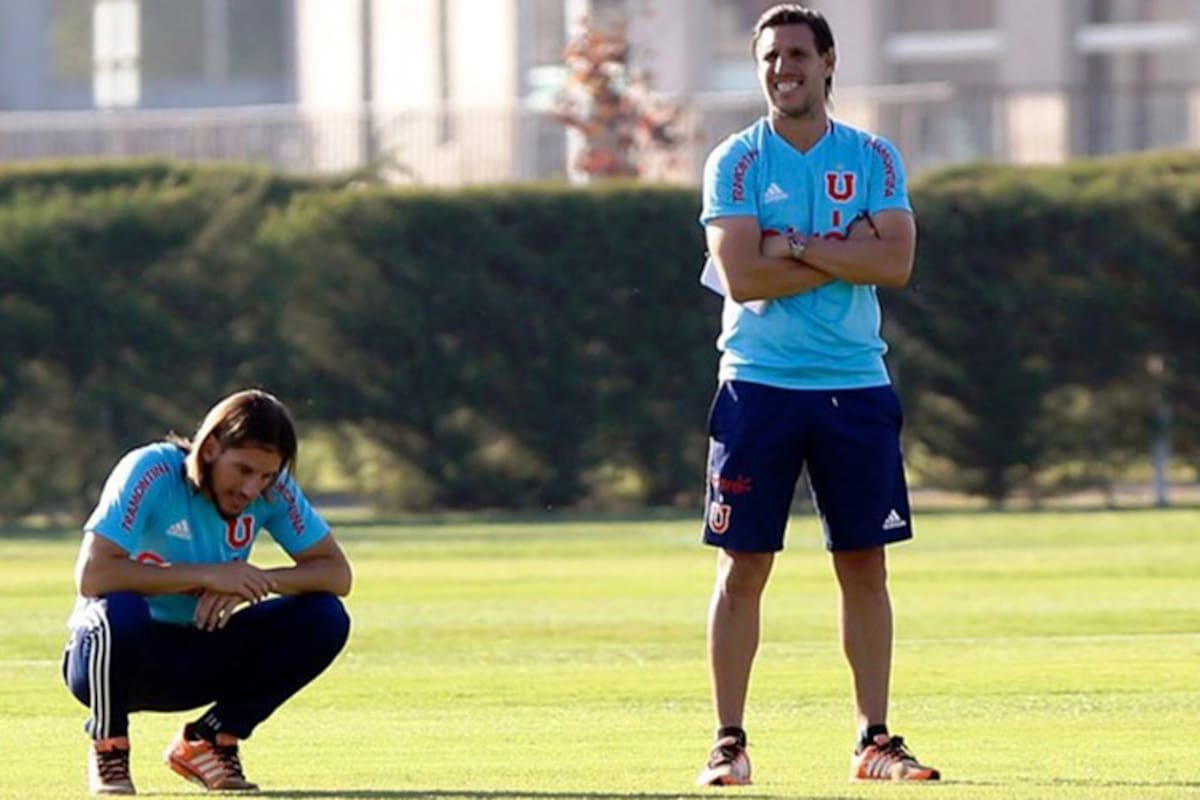 Nicolás Diez (a la derecha), cuando fue ayudante de Sebastián Beccacece