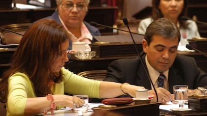 Nicolás Fernández en 2004, cuando era compañero de banca de Cristina Kirchner en el Senado