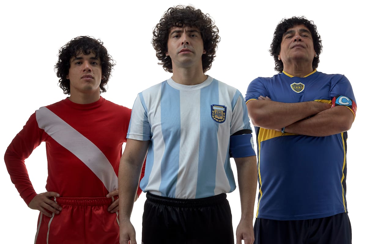 Nicolás Goldschmidt, Nazareno Casero y Juan Palomino: Maradona en sus distintas etapas