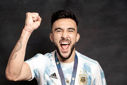 Nicolás González y una producción especial por la conquista de la última Copa América con la selección argentina