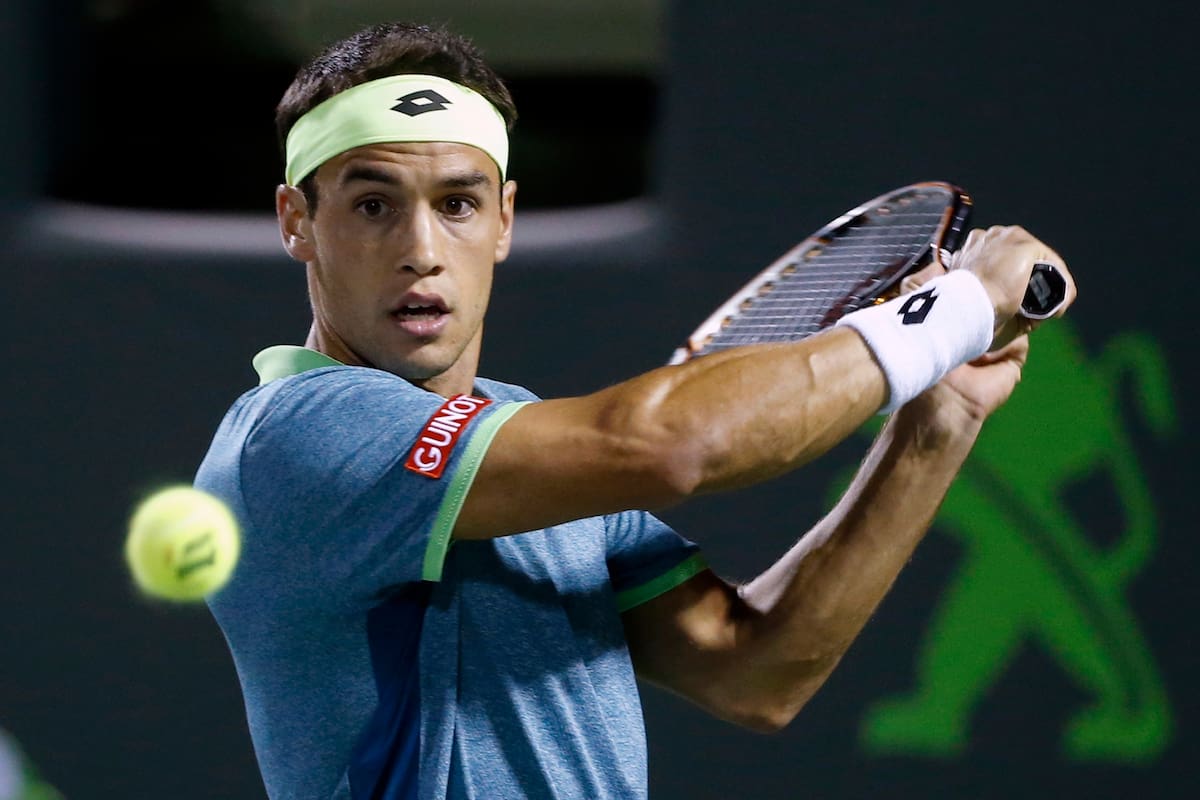 Nicolás Kicker, en su época de jugar activo en el circuito ATP