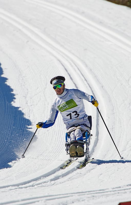 Nicolás Lima, compitiendo en el Mundial de Eslovenia 2021, que se realizó en marzo, donde obtuvo el pase para los Juegos Paralímpicos Beijing 2022
