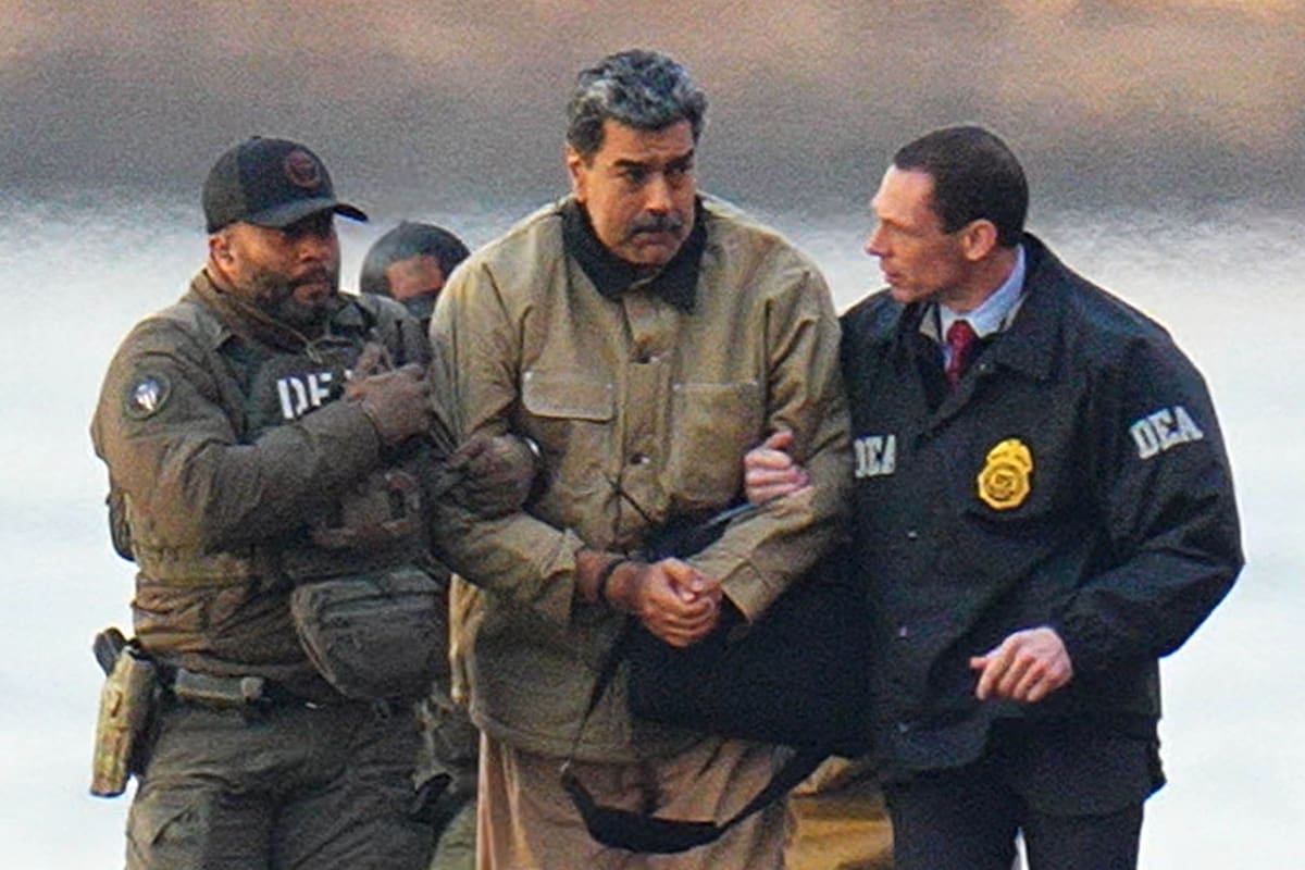 Nicolás Maduro aparece esposado tras aterrizar en un helipuerto de Manhattan