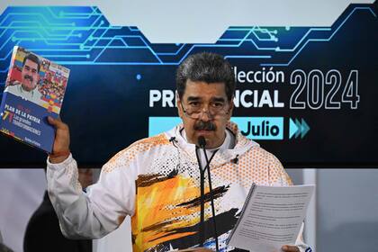 Nicolás Maduro, durante la oficialización de su candidatura a la reelección
