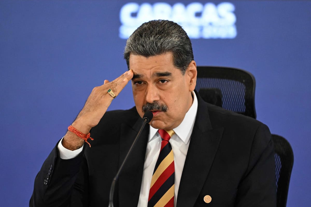 Nicolas Maduro durante una conferencia de prensa en Caracas