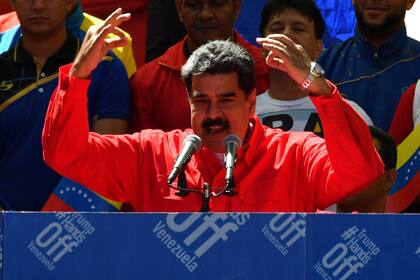 Nicolás Maduro habló durante una manifestación en Caracas