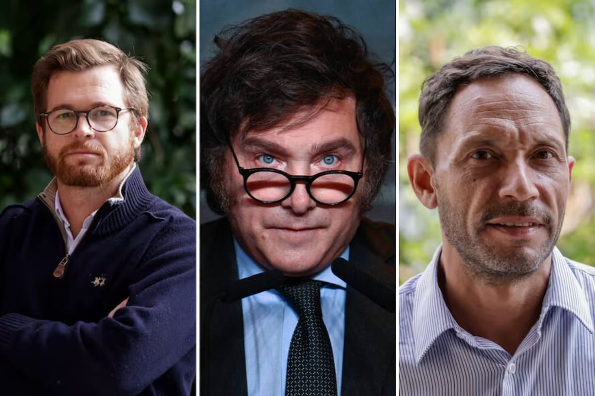 Nicolás Massot, Javier Milei y Maximiliano Ferraro