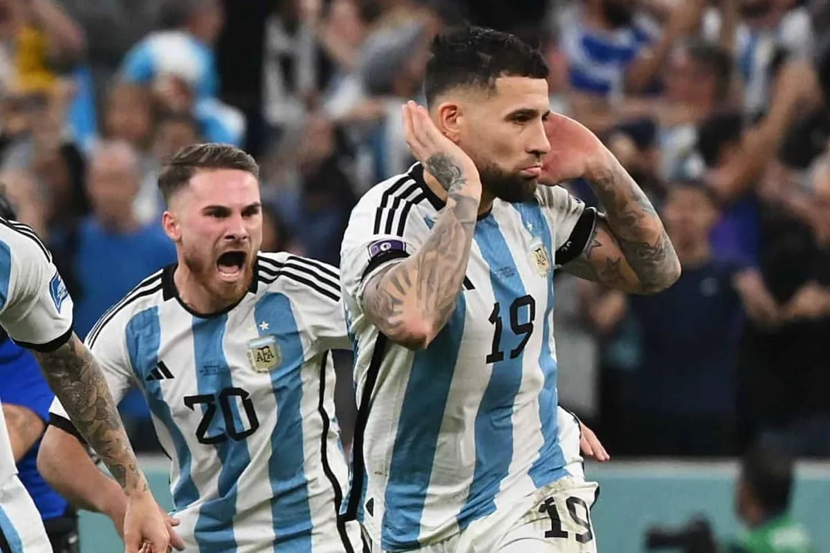 Nicolás Otamendi, el goleador del partido contra Brasil.