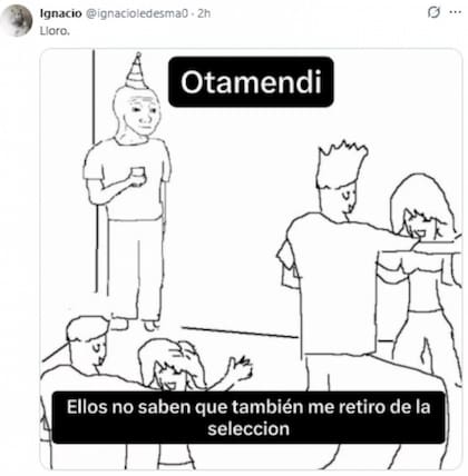 Nicolás Otamendi también se retiró de la Selección junto a Messi