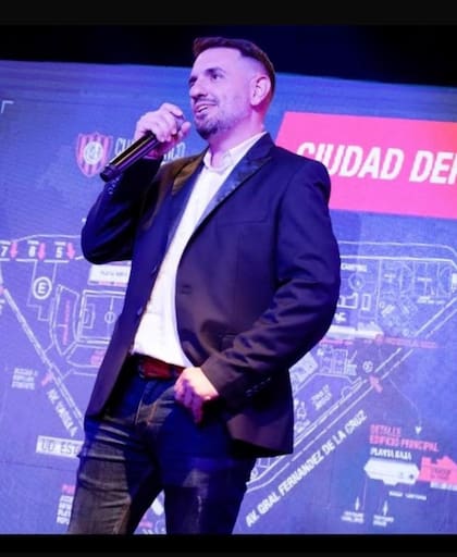 Nicolás Papasso, durante la presentación de su plataforma electoral
